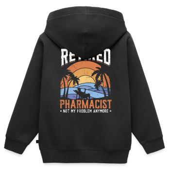Apotheker - Kinder Premium Organic Zip Hoodie - Schwarz - Hinten - AI Model Kid Male (0cm)