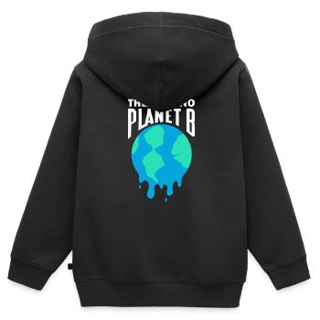 Climate change - Kids Premium Organic Zip-up Hoodie - black - Back - AI Model Kid Male (0cm)
