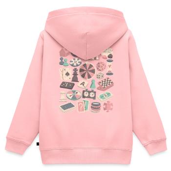 Board games and board games - Kids Premium Organic Zip-up Hoodie - rose - Back - AI Model Kid Female (0cm)
