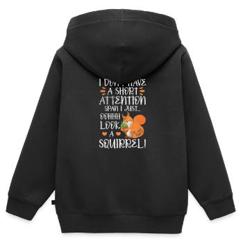 ADHS - Kinder Premium Organic Zip Hoodie - Schwarz - Hinten - AI Model Kid Male (0cm)