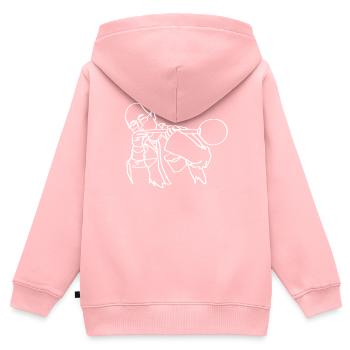 Glasbläser Silhouette Oneline Art - Glasblasen - Kinder Premium Organic Zip Hoodie - Rosa - Hinten - AI Model Kid Female (0cm)