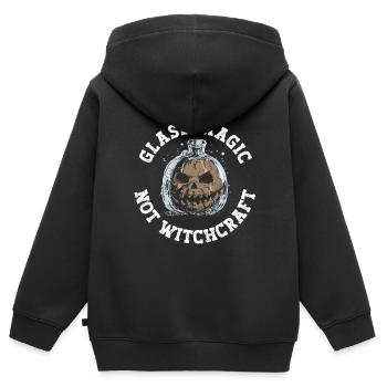 Glasmagie - keine Hexerei - Glasbläserei Halloween - Kinder Premium Organic Zip Hoodie - Schwarz - Hinten - AI Model Kid Male (0cm)