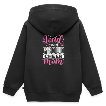 Cheerleader - Kinder Premium Organic Zip Hoodie - Schwarz - Hinten - AI Model Kid Male (0cm)