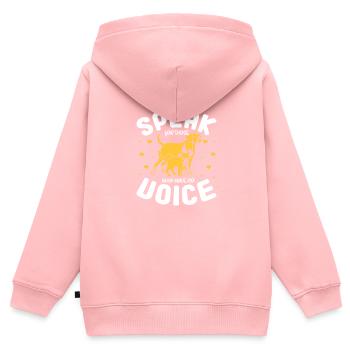 Tierrettung - Kinder Premium Organic Zip Hoodie - Rosa - Hinten - AI Model Kid Female (0cm)