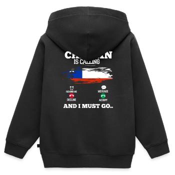 Chili - Sweat Premium à capuche zippé enfant bio - noir - Dos - AI Model Kid Male (0cm)