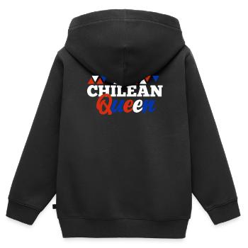 Chile - Kinder Premium Organic Zip Hoodie - Schwarz - Hinten - AI Model Kid Male (0cm)