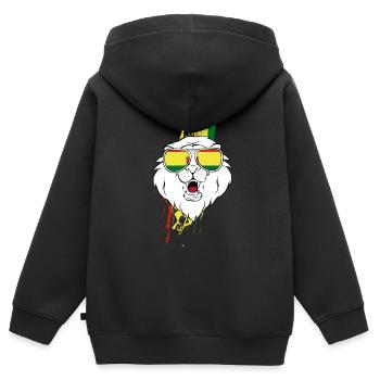 Bolivien - Kinder Premium Organic Zip Hoodie - Schwarz - Hinten - AI Model Kid Male (0cm)
