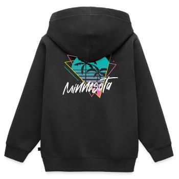 Minnesota - Sweat Premium à capuche zippé enfant bio - noir - Dos - AI Model Kid Male (0cm)