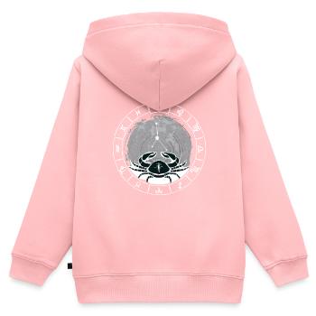 Sternzeichen Krebs - Tierkreiszeichen - Geburtstag - Kinder Premium Organic Zip Hoodie - Rosa - Hinten - AI Model Kid Female (0cm)