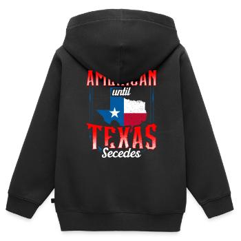 Amerikaner Bis Zur Abspaltung Von Texas Texaner - Kinder Premium Organic Zip Hoodie - Schwarz - Hinten - AI Model Kid Male (0cm)