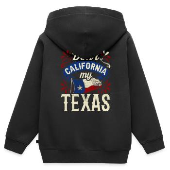Californie Texas Texan Pride Dictons texans - Sweat Premium à capuche zippé enfant bio - noir - Dos - AI Model Kid Male (0cm)