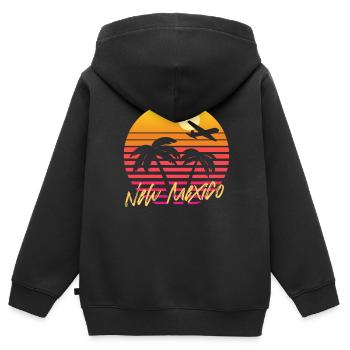 New Mexico - Kinder Premium Organic Zip Hoodie - Schwarz - Hinten - AI Model Kid Male (0cm)