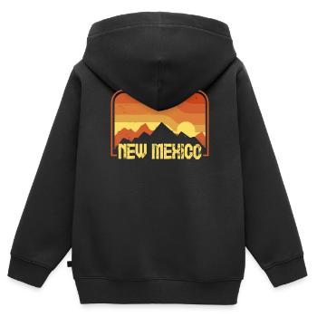 New Mexico - Kinder Premium Organic Zip Hoodie - Schwarz - Hinten - AI Model Kid Male (0cm)