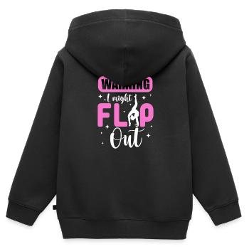 Cheerleader - Kinder Premium Organic Zip Hoodie - Schwarz - Hinten - AI Model Kid Male (0cm)