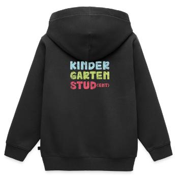 Kindergarten - Kinder Premium Organic Zip Hoodie - Schwarz - Hinten - AI Model Kid Male (0cm)