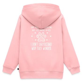 Animal Rescue Animal Welfare Animal Friend Gift - Kids Premium Organic Zip-up Hoodie - rose - Back - AI Model Kid Female (0cm)