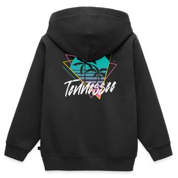 Tennessee - Kinder Premium Organic Zip Hoodie - Schwarz - Hinten - AI Model Kid Male (0cm)
