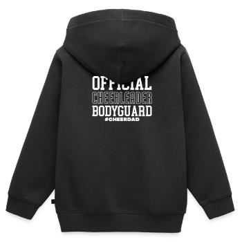 Cheerleader - Kinder Premium Organic Zip Hoodie - Schwarz - Hinten - AI Model Kid Male (0cm)