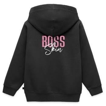 Kosmetikerin - Kinder Premium Organic Zip Hoodie - Schwarz - Hinten - AI Model Kid Male (0cm)