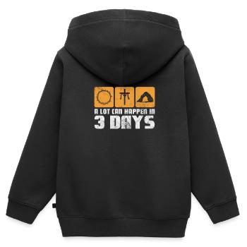 Bible - Sweat Premium à capuche zippé enfant bio - noir - Dos - AI Model Kid Male (0cm)