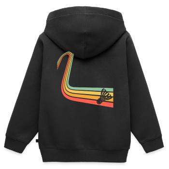Badminton Federball - Kinder Premium Organic Zip Hoodie - Schwarz - Hinten - AI Model Kid Male (0cm)