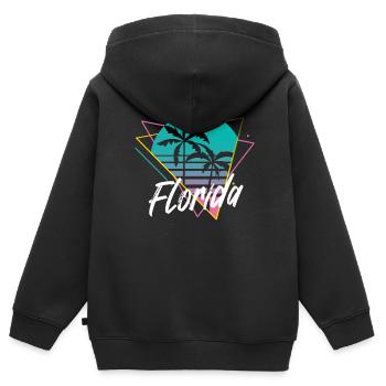Floride - Sweat Premium à capuche zippé enfant bio - noir - Dos - AI Model Kid Male (0cm)