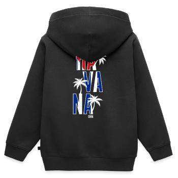 Havanna Kuba - Kinder Premium Organic Zip Hoodie - Schwarz - Hinten - AI Model Kid Male (0cm)