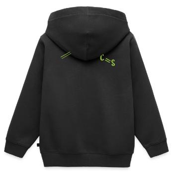 wasabi - Sweat Premium à capuche zippé enfant bio - noir - Dos - AI Model Kid Male (0cm)