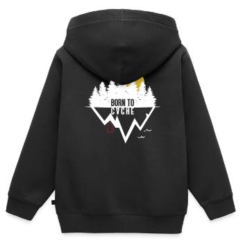 Born to cache - Geocaching Geocacher - Kids Premium Organic Zip-up Hoodie - black - Back - AI Model Kid Male (0cm)