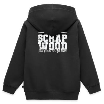 Il n’y a pas de Scrap Wood Waldarbeiter - Sweat Premium à capuche zippé enfant bio - noir - Dos - AI Model Kid Male (0cm)
