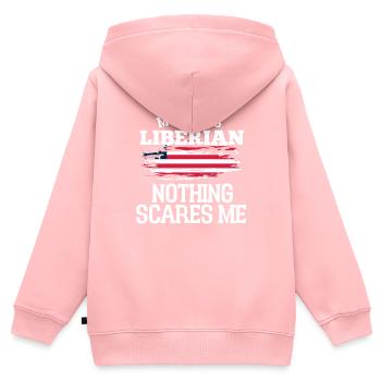 Liberia Ehefrau - Kinder Premium Organic Zip Hoodie - Rosa - Hinten - AI Model Kid Female (0cm)