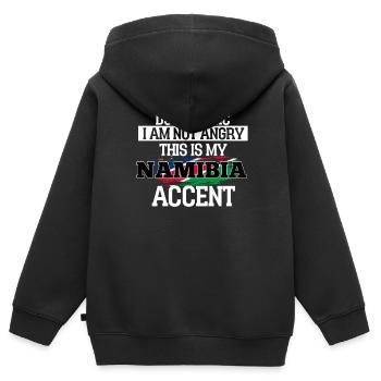 Namibia - Kinder Premium Organic Zip Hoodie - Schwarz - Hinten - AI Model Kid Male (0cm)