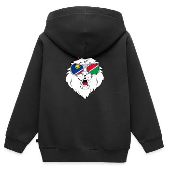 Namibia - Kinder Premium Organic Zip Hoodie - Schwarz - Hinten - AI Model Kid Male (0cm)
