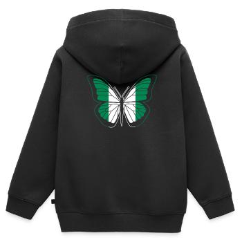 Nigeria - Kinder Premium Organic Zip Hoodie - Schwarz - Hinten - AI Model Kid Male (0cm)