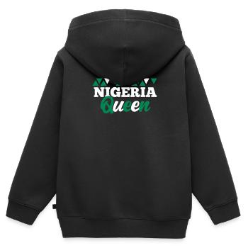 Nigeria - Kinder Premium Organic Zip Hoodie - Schwarz - Hinten - AI Model Kid Male (0cm)