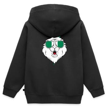 Nigeria - Kinder Premium Organic Zip Hoodie - Schwarz - Hinten - AI Model Kid Male (0cm)