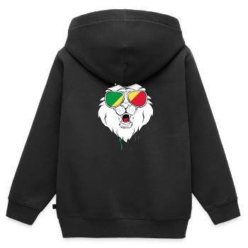 Congo - Sweat Premium à capuche zippé enfant bio - noir - Dos - AI Model Kid Male (0cm)