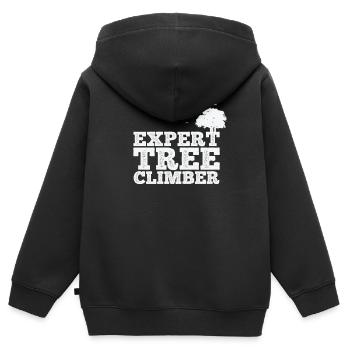 Expert Tree Climber Natur Wälder Blätter - Kinder Premium Organic Zip Hoodie - Schwarz - Hinten - AI Model Kid Male (0cm)