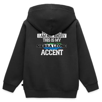 Sierra Leone - Kinder Premium Organic Zip Hoodie - Schwarz - Hinten - AI Model Kid Male (0cm)