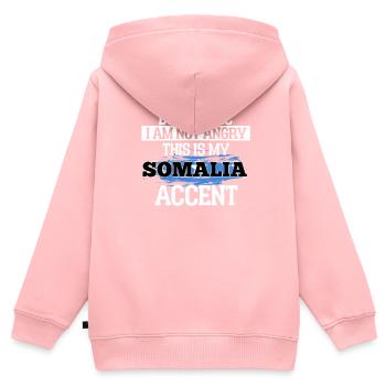 Somalia - Kinder Premium Organic Zip Hoodie - Rosa - Hinten - AI Model Kid Female (0cm)
