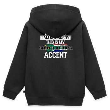 Südafrika - Kinder Premium Organic Zip Hoodie - Schwarz - Hinten - AI Model Kid Male (0cm)