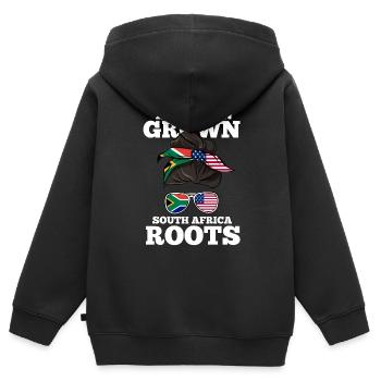 Südafrika - Kinder Premium Organic Zip Hoodie - Schwarz - Hinten - AI Model Kid Male (0cm)