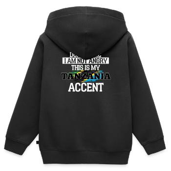 Tansania - Kinder Premium Organic Zip Hoodie - Schwarz - Hinten - AI Model Kid Male (0cm)