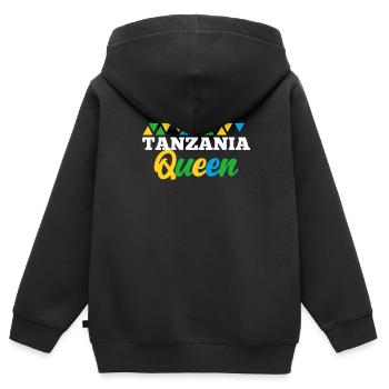 Tansania - Kinder Premium Organic Zip Hoodie - Schwarz - Hinten - AI Model Kid Male (0cm)