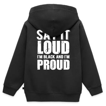 Black History Month Black History - Kinder Premium Organic Zip Hoodie - Schwarz - Hinten - AI Model Kid Male (0cm)