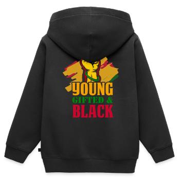 Black History Month Black History - Kinder Premium Organic Zip Hoodie - Schwarz - Hinten - AI Model Kid Male (0cm)