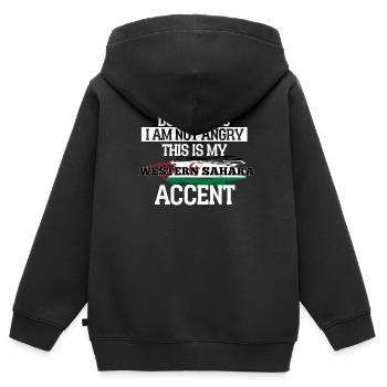 Western Sahara - Kids Premium Organic Zip-up Hoodie - black - Back - AI Model Kid Male (0cm)