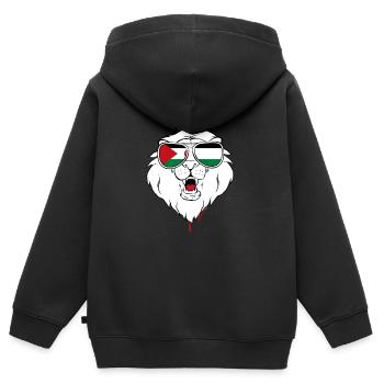 Western Sahara - Kids Premium Organic Zip-up Hoodie - black - Back - AI Model Kid Male (0cm)