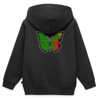 Sambia - Kinder Premium Organic Zip Hoodie - Schwarz - Hinten - AI Model Kid Male (0cm)
