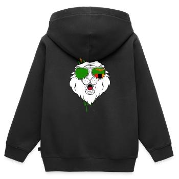 Sambia - Kinder Premium Organic Zip Hoodie - Schwarz - Hinten - AI Model Kid Male (0cm)